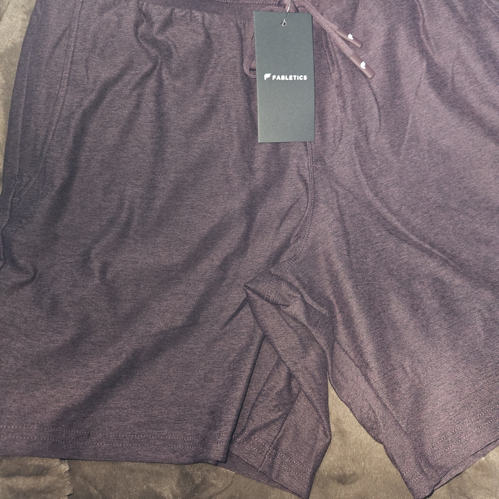 Fabletics Men's Dark Purple Athletic Shorts